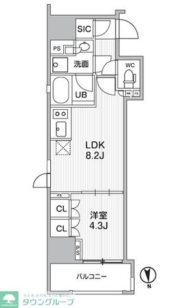 シーズンフラッツ新御徒町の物件間取画像